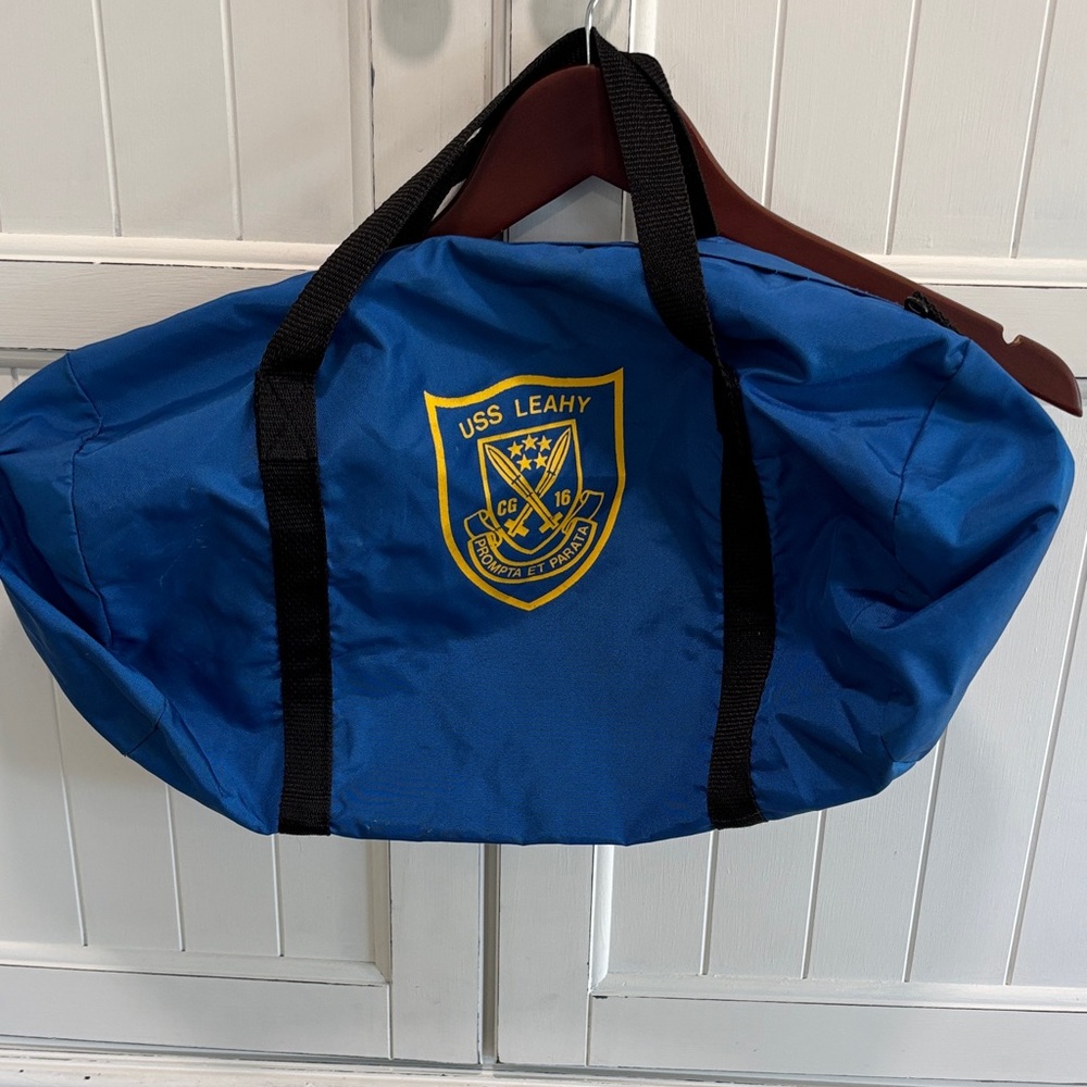 Vintage Blue Duffel Bag